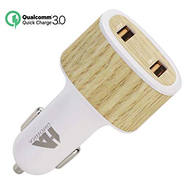 ANHONG 36W Car Charger Dual Quick Charge 3.0 USB Ports for iPhone or Android Devices