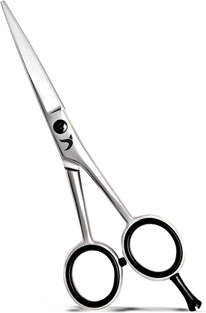 Candure Hairdressing scissor Hair Scissor for Professional Hairdressers 6 Inch length and Stainless Steel Hair Cutting Shears with Leather Pouch - For Salon Barbers, Men, Women, Children and Adults (6 Inch)