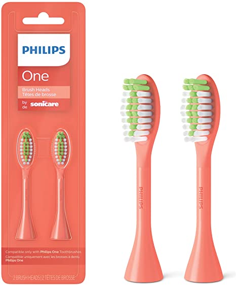 Philips One by Sonicare, 2 Brush Heads, Miami Coral, BH1022/01