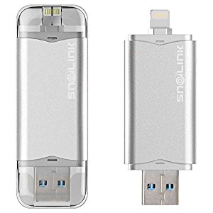 iPhone, iPad Flash Drive Key, SNAILINK EZ-UDATA 16GB Apple MFI Certified USB 3.0 External Backup Flash Drive Storage Memory Expansion with Lightning Connector for iPhones & iPads (Silver)