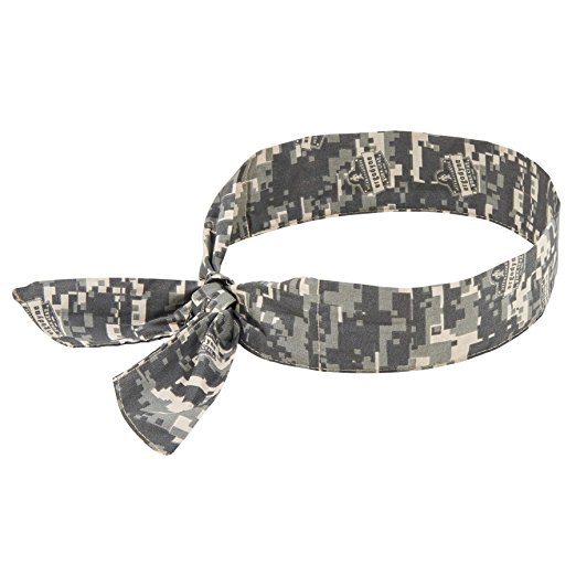 Ergodyne Chill-Its 6700 Evaporative Polymer Cooling Bandana - Tie Closure, Camo