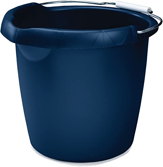 Rubbermaid FG296900ROYBL Roughneck Round Bucket, 15-Quart, Blue