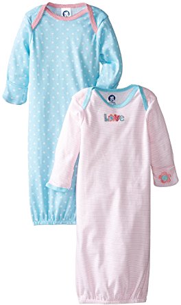 Gerber Baby Girls' 2 Pack Gown