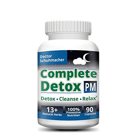 #1 Complete Detox PM - Rapid whole body detox with support for deeper sleep & better relaxation - Colon, Liver, Lymph, Kidney cleanse with Goji berries & 13  other top quality natural herbs