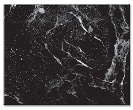 CounterArt Black Marble Design Glass Cutting Board, 15 x 12 Inches