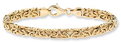 MiaBella 18K Gold Over Sterling Silver Italian Byzantine Bracelet for Women 7, 7.25, 7.5,8 Inch 925 Handmade in Italy