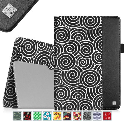 Fintie iPad 234 Case - Oriental Breeze Series Folio Stand Smart Cover with Auto SleepWake Feature for Apple iPad 4th Generation with Retina Display the New iPad 3 and iPad 2 Lazy Bulls Eye Black