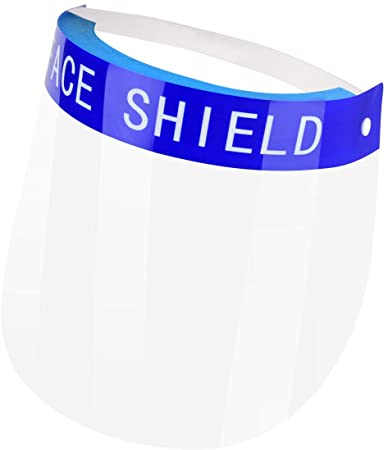 Deyard Safety Face Shield Full Protection Cap Wide Visor Resistant Spitting Anti-Fog Lens, Lightweight Adjustable Transparent Face Shield for Men Women