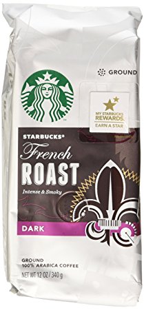 Starbucks French Roast Ground Coffee (Intense and Smoky), 12 Oz