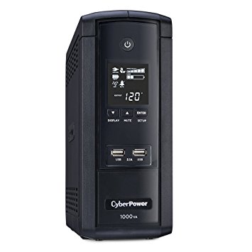 CyberPower BRG1000AVRLCD UPS 1000VA/600W 10 Outlets AVR LCD USB Ports Mini Tower