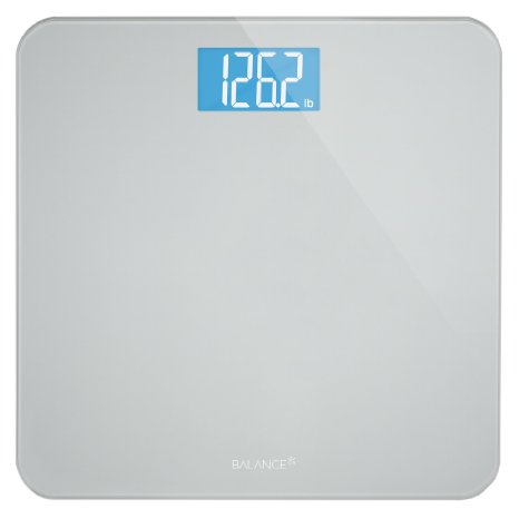 Balance High Accuracy Bathroom Scale with Easy-to-Read Backlit LCD and 5-Year Warranty