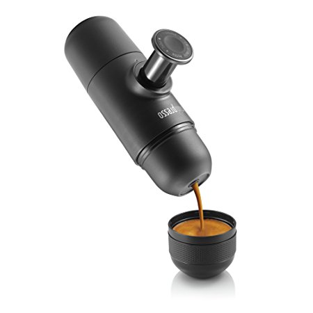 Minipresso GR by WACACO Portable Hand Held Espresso Maker, Black