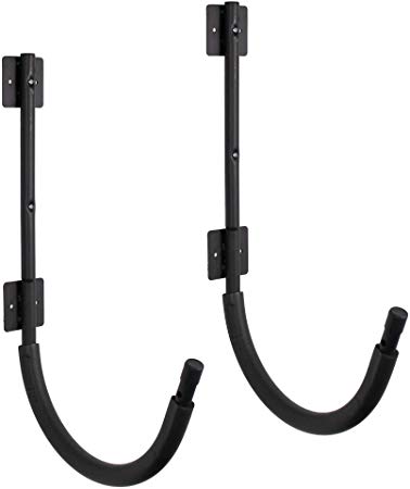 VIVO Black Steel Kayak Wall Hangers | 1-Piece Cradle Bracket Wall Mount Set for Kayak (2 Hangers) | Holds up to 200 lbs (Mount-KAYAK1)