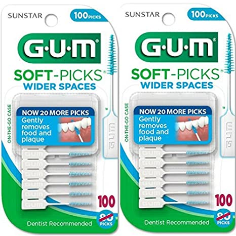 GUM Soft-Picks For Wider Spaces, 100 ea 2 Pack (200 Wider Picks)