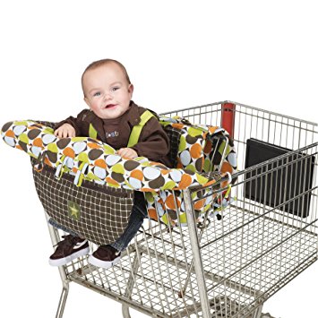 J is for Jeep 2-in-1 Shopping Cart and High Chair Cover, Universal Size, Baby Grocery Cart Cover, Infant High Chair Cover, Machine Washable, Safety Harness, Folds into Handbag, Pocket for Essentials, Cart, Cover, Toddler