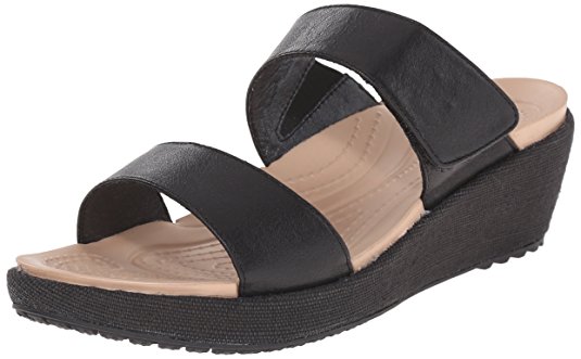 crocs Women's A Leigh 2 Strap Mini W Wedge Sandal