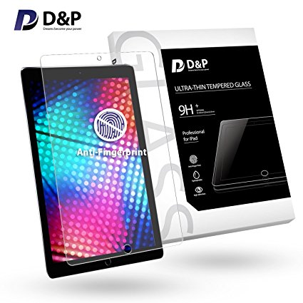 New iPad 9.7 inch Screen Protector/2018 & 2017 iPad Air 2/iPad Pro 9.7, D&P Anti-Glare Tempered Glass [Anti-Fingerprint] [Matte Finish] Smudge Proof/Smooth Touch (Game Players’ choice)