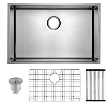 Frigidaire Undermount Stainless Steel Kitchen Sink, 10mm Radius Corners, 16 Gauge, Deep Basin, 27"