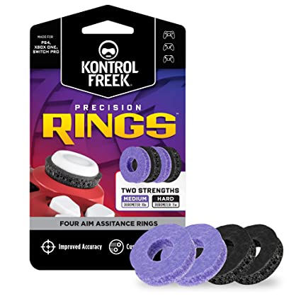 KontrolFreek Precision Rings | Aim Assist Motion Control for PlayStation 4 (PS4), Xbox One, Switch Pro & Scuf Controller | 2 Different Strengths