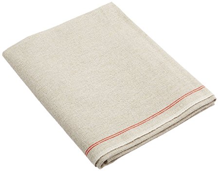 BrotformDotCom Bakers Couche - 100% Pure French Flax Linen Proofing Cloth 32 x 35 Inch, the Original Red Stripe Signature Couche