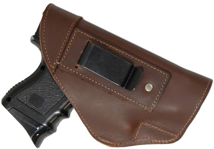 Barsony New Brown Leather Inside The Waistband Holster for Compact Sub-Compact 9mm 40 45
