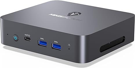 MINISFORUM Mini PC UN300 8GB LPDDR5 256GB SSD with Intel Core i3-N300,8 C/8 T,1 x TF Card Slot & 2.5 inch SATA HDD,2 x HDMI/USB-C /4 x USB3.2 Type-A/2 x 1000M RJ45 LAN/DC 12V Business Mini Computer