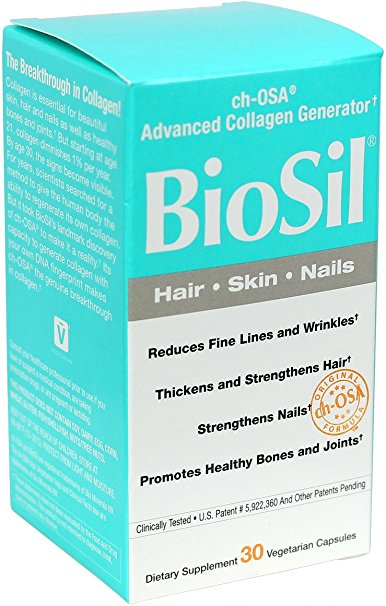 BioSil - Hair, Skin, Nails, Advanced Collagen Support, 30 Vegetarian Capsules (FFP)