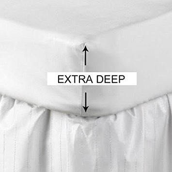 NEW "Ultrafresh" Anti Allergy, 16" EXTRA DEEP KING Size Fitted White Sheet, By Rejuvopedic©