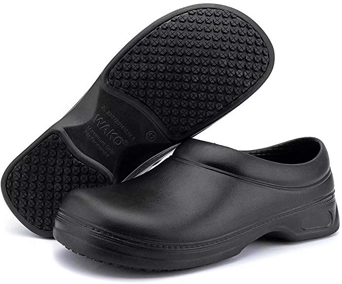 Women's and Men's Slip Resistant Work Shoes Comfort Slip on Chef or Nursing Shoes