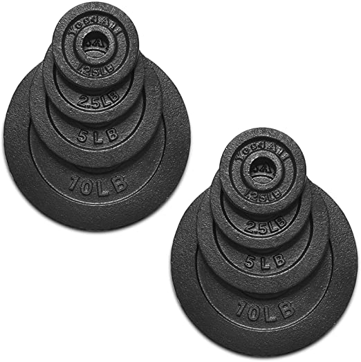 Yes4All 1.15-inch Cast Iron Weight Plates Set for Dumbbells