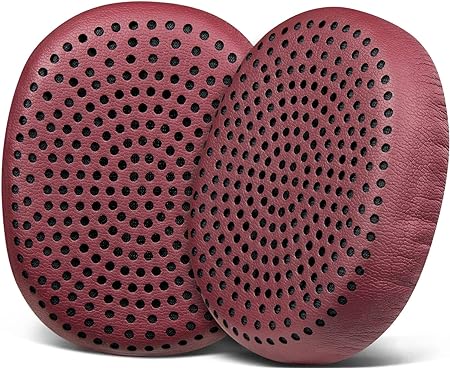 SOULWIT Earpads Replacement for Skullcandy Riff, Riff2 Wired/Wireless On-Ear Headphones, Ear Pads Cushions with Softer Leather, Noise Isolation Foam (Red)