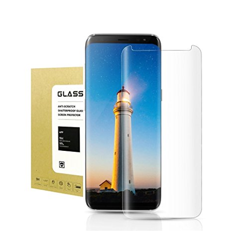 For Samsung Galaxy S8 Plus Tempered Glass Screen Protector, Taball [Anti-Scratch] [9H Hardness] [Bubble Free] HD Clear Premium Screen Protector For Samsung Galaxy S8 Plus