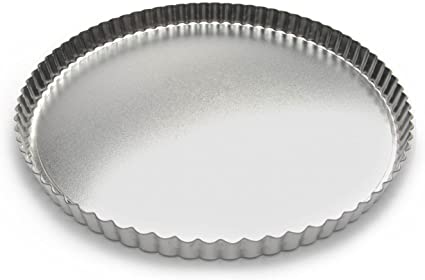 Fox Run Round Tartlet/Quiche Pan with Removable Bottom, Tin-Plated Steel, 11-Inch