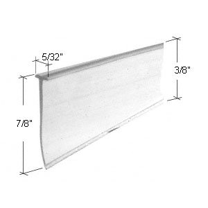 Clear Tapered Shower Door Bottom Seal and Sweep "T" Type - 36 in long