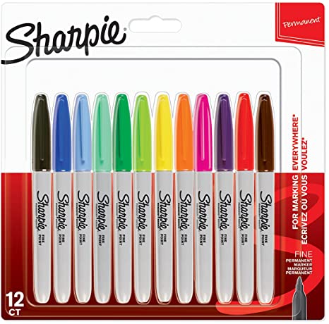 Sharpie 2065404 Fine Point Permanent Marker - Assorted (Pack of 12)