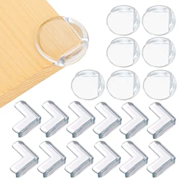 Corner Protectors for Baby Safety, 24 Packs Clear Furniture Edge Guards Bumper for Table Desk Shelf Bed Sharp Corner