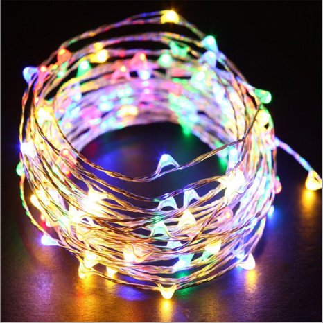 String Lights,ANJAYLIA 10Ft/3M 30leds Festival Decorations Multicolor RGB Battery Operated Lights(RGB)