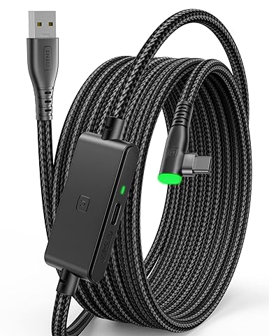 INIU Link Cable, [16FT 5m] VR Cable USB 3.0 High Speed Type C Charger Cable Fast Charging While Playing,USB to USB C Cable Compatible with Meta Oculus Quest 2 Pico 4 Accessories and Gaming PC Steam VR