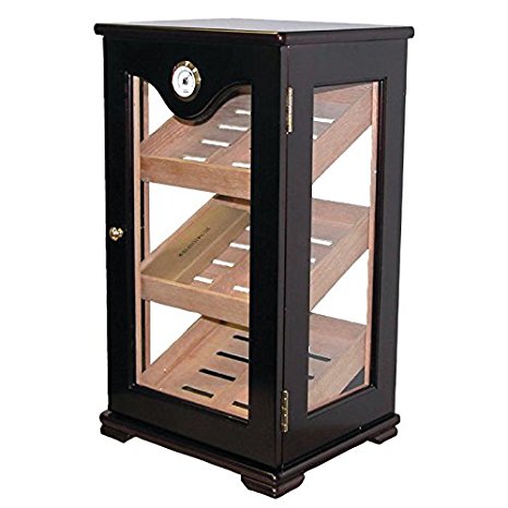 Upright Wooden Display Cabinet Humidor (75-100 Cigars)