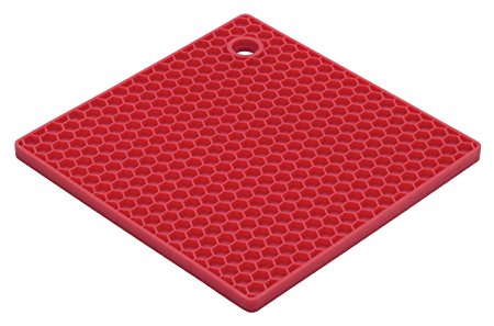 HIC Brands that Cook The Essentials Cherry Honeycomb Silicone Trivet, 7-Inch