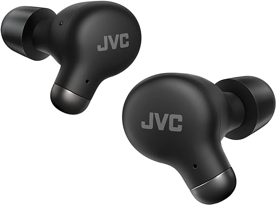 JVC Marshmallow Active Noise Canceling True Wireless Earbuds Headphones, Long Battery Life (up to 28 Hours), Sound with Neodymium Driver, Including Memory Foam Earpieces - HAA25TB Black