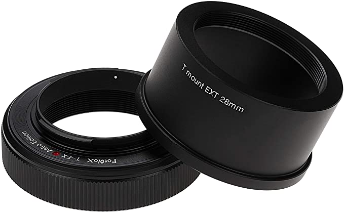 Fotodiox Lens Mount Astro Adapter Compatible with T-Mount (T/T-2) Screw Mount Telescopes to Fuji X-Series Mount Mirrorless Camera Bodies for Astronomy