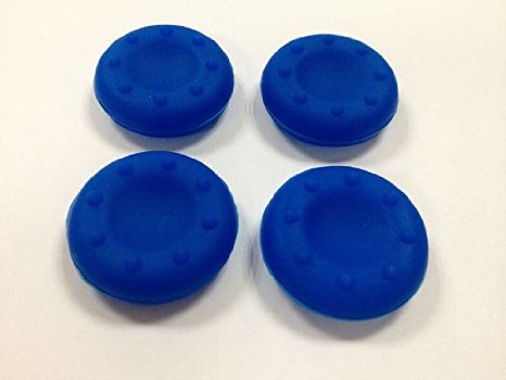 3CLeader Thumb Grip Analog grips Stick Caps for Sony PS4 PS3 Xbox360 controller cap cover - 2 Pairs Silicone Blue