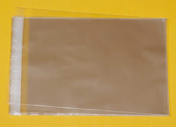Pack of 100 - Multi 5 x 7 Card Cello - 148mm x 190mm plus 30mm Self Seal Flap - 30 Micron Cellophane Clear Display Bags for Holding up to 10 (5x7) Cards & Envelopes