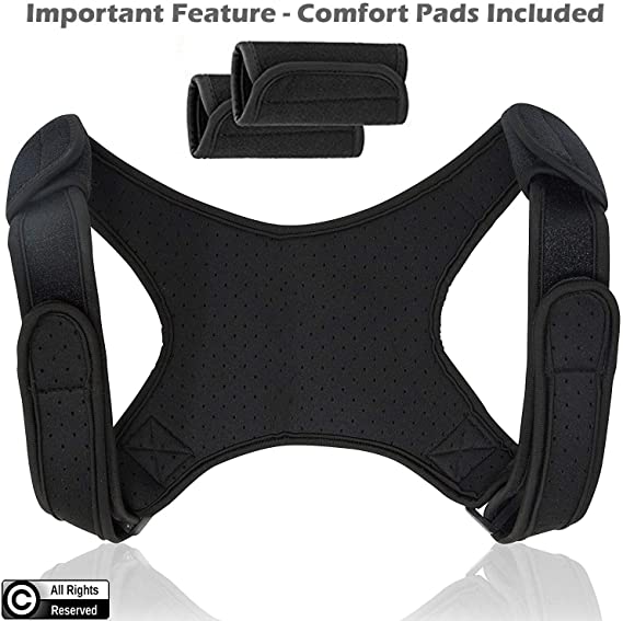 Dream-D Posture Corrector for Men and Women -(FDA Approved) Relieves Upper Back & Shoulders Pain, Corrects Slouching, Hunching & Bad Posture, Clavicle Support Adjustable Brace, Chest