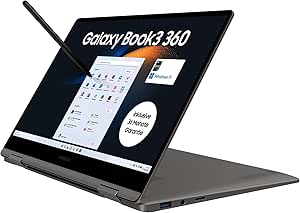 Samsung Galaxy Book3 360 2-in-1 Laptop und Tablet, schwenkbares 13"-Touch-Display, TOUCHSCREEN, AMOLED Intel Core i5-1340P, 8 GB RAM, Windows 11, QWERTZ-Tastatur, Graphite, 3 Jahre Herstellergarantie