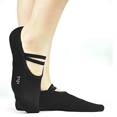 Gripper Socks Yoga Pilates Dance, Elutong Hospital Low Cut Cotton Socks for Women One Size 5-8.5