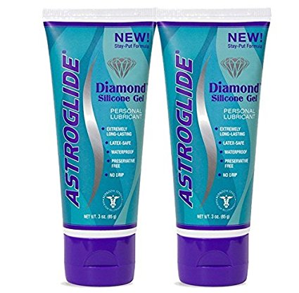 Astroglide Diamond Silicone Gel Premium Silicone Gel Personal Lubricant : Size 3 Oz. (Pack of 2) by Astroglide