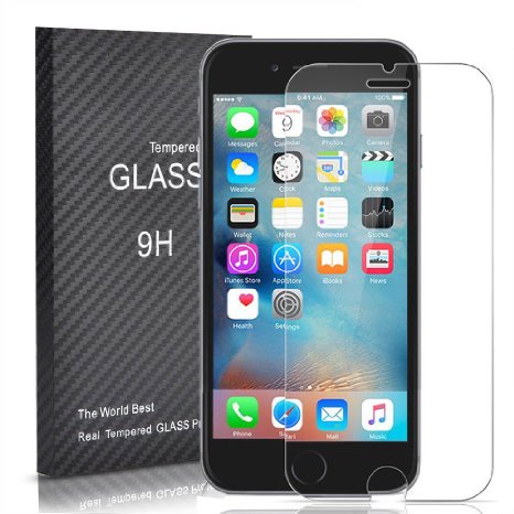 [2 Pack] iPhone 6 / 6S Glass Screen Protector, InaRock 0.26mm 9H Tempered Glass Screen Protector for Apple iPhone 6 / 6S 4.7 Inch [Lifetime Warranty] Wooden Packing Not Broken - MP3 Player Accessories