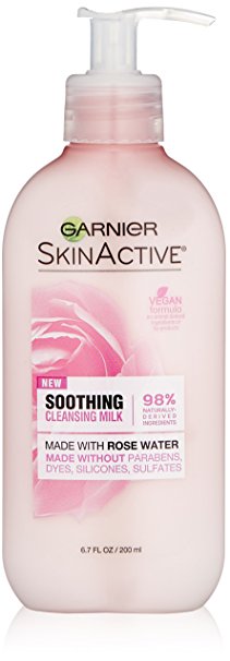 Garnier SkinActive Soothing Milk Face Wash with Rose Water, 6.7 fl. oz.